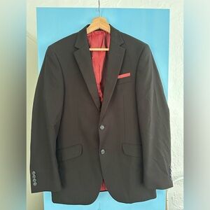 Billy London UK How Smashing Blazer Jacket Boys 36R Black with red pocket detail